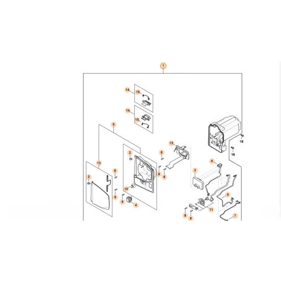STIHL  Obudowa akumulatora 4854 400 9400